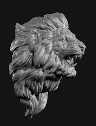 lion head face 3d obj 3d model lion head lion lion sculpture