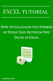 How To Calculate The Number Of Work Days Between Two Dates In Excel Spreadsheet Business Excel Shortcuts Excel