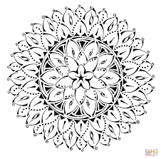 Disegno Di Mandala Tribale Con Fiori Da Colorare Disegni Da Con