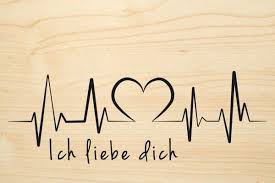 Mich getheilt leicht zu ertragen, du troestetest im kummer mich Holzgrusskarte Liebe Ich Liebe Dich Stempel Versand Ch