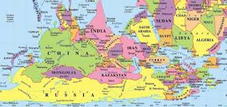 Karta svijeta sa državama i glavnim gradovima. Rijeka Euroazija Na Karti S Imenima Zemlje Eurasia Obrnuta Karta Eurazije