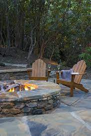 Stone Fire Pit Patio 2 Arka Bahceler Bahce Verandasi Dogada Yasam