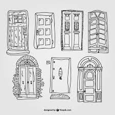 Find the best ideas and designs for 2021! Download Hand Drawn Doors Collection For Free House Doodle Doodles How To Draw Hands