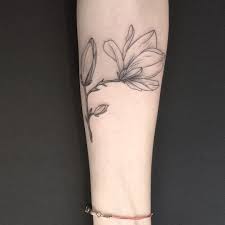 Mary Tereshchenko On Instagram Magnolia For Iamsoboleva Floraltattoo Planttattoo Illustration Flower Magnoli Soft Tattoo Magnolia Tattoo Collar Tattoo