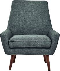 Amazon Com Amazon Brand Rivet Jamie Leather Mid Century Modern Low Arm Accent Chair 31 W Cognac Kitchen Dining Accent Chairs Chair Mid Century