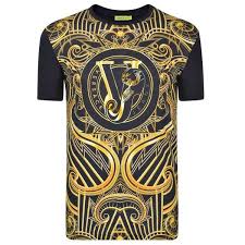 Available in a range of colours and styles for men, women, and everyone. Versace Jeans Baroque Print T Shirt 135 Liked On Polyvore Featuring Tops T Shirts Pattern T Versace Mens Shirt Printed Dress Shirts Mens Printed Shirts