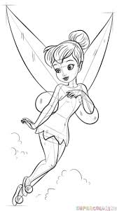 How To Draw Tinkerbell Step By Step Drawing Tutorials For Kids And Beginners Tinkerbell Drawing Fairy Coloring Pages Tinkerbell Coloring Pages