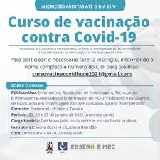 Minha faixa etária para vacinação contra covid vai coincidir com a vacinação contra gripe. Curso De Vacinacao Contra Covid 19 No Hc Abre Mais Uma Turma Noticias Ufpe