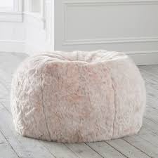 Blush Leopard Faux Fur Bean Bag Chair In 2020 Bean Bag Chair Faux Fur Bean Bag Fur Bean Bag