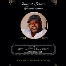 Jul 15, 2021 · breaking #tshepotshola legendary songwriter and musician tshepo tshola has passed away. The Memorial And Funeral Service Of Maduvha Madima Page