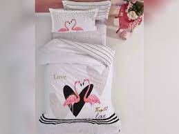 Genç ve çocuk yatak örtüleri. Soley Genc Nevresim Takimi Flamingo 8696045902960