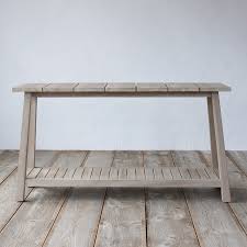 Vista Slatted Teak Console Table In 2020 Outdoor Console Table Outdoor Furniture Covers Outdoor Accent Table