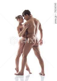 Image of attractive naked woman hugging man - Stock Photo [7639395] - PIXTA