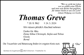 Traueranzeigen von Thomas Greve