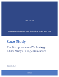 While this new organizational form increases transparency, . Pdf The Disruptiveness Of Technology A Case Study Of Google Dominance