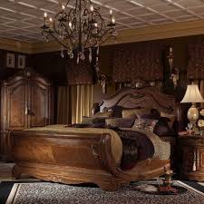 Cortina Queen Traditional Cherry Sleigh Bed By Michael Amini At Hudson S Furniture King Size Bedroom Sets Sleigh Bedroom Set Luxury Bedroom Furniture