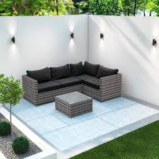 Florence garden corner sofa set. Rattan Garden Corner Sofa Set Grey Aspen Furniture123