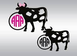 Download Cow Monogram Svg Farm Animal Svg Country Svg Cow Svg Farmer Svg Farming Svg Farmhouse Svg Iron On Shirt Svg Dxf Cow Clipart Farm Animals Monogram Svg