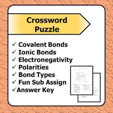 Chemical (s) that will undergo a chemical reaction. Chemical Bonding Crossword Puzzle By Sweet Science Tpt