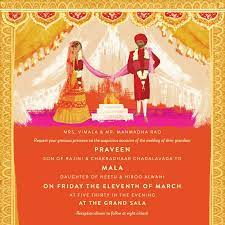 Mala Praveen Jolly Edition Illustration And Stationery Made In Baltimor Traditional Indian Wedding Cards Wedding Card Wordings Indian Wedding Invitations