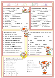 am is are has have english esl worksheets for distance learning and physical classrooms