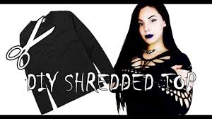 If you are having trouble finding gothic clothes that. Goth Diy Shredded Top Tutorial Thrift Store Vlog Diy Goth Clothes Diy Clothes Refashion Clothing Hacks