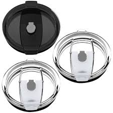 Tsv 2Pcs Tumbler Replacement Lids Fit For 30Oz Yeti Rambler, Ozark Trail,  And Old Style Rtic Cup, Spill Proof, Black - Walmart.Com