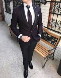 Terziademaltun Italyan Kesim Erkek Damatlik Bordo Kombin Takim Elbise T2194 1 Takim Elbise Stil Fit