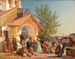 Heute habe ich das #theexpendables2 #leinwandbild z. Exit From The Church In Pskov By Alexander Morozov 1864
