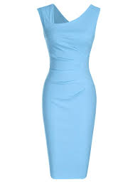 Muxxn Women S Retro 1950s Style Sleeveless Slim Business Pencil Dress