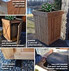 The lower metal tray will rotate quickly. Outdoor Decorative Trash Cans Wild Country Fine Arts