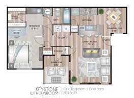 One bedroom one bathliving area: Keystone With Sunroom 1 Bed Apartment Courtney Park Luxury Apartment Homes