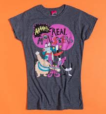 Real monsters action figure line in 1995. Women S Nickelodeon Aaahh Real Monsters Charcoal Marl Fitted T Shirt