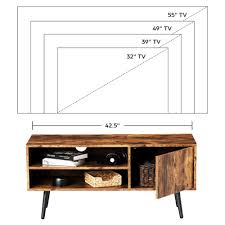 Flat panel mount tv stands. Rustic Brown Flat Screens Console Tv Stand With 2 Tiers Storage Shelf And Cabinet Retro Wood Look Furniture For Living Room Tv Stands Aliexpress