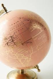 Globe Pink Gold Decor Home Living Room Decorating Globe Decor Retro Home Decor Retro Home