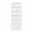 Use on its own or pair it with other matching pieces from the astrid collection. Prepac Astrid 6 Drawer Tall Chest In White Wdbh 0401 1 V