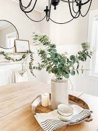 See more ideas about kitchen table decor, decor, kitchen table. Decorating With Eucalyptus This Winter Table Centerpieces For Home Dining Room Table Decor Dining Room Table Centerpieces