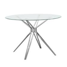 Southern Enterprises Talta Silver Round Dining Table Hd530246 The Home Depot In 2020 Glass Round Dining Table Round Dining Table Glass Dining Table
