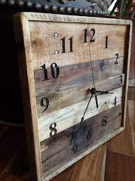 Rustic Wood Clock Pallet Wall Clock Reclaimed Wood Rustic Home Decor Pallet Art Anniversary Clock Wedding Clock Industrial Wall Clock Rustic Wood Clocks Pallet Wall Decor Wood Wall Art Diy