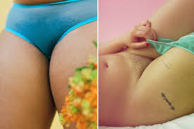 The flower power that is wearing her flower embroidered top. 5 Women Pose For Striking Pubic Hair Portraits Allure