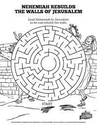 This is a great activity for reviewing vocab. Book Of Nehemiah Bible Mazes Can Your Kids Lead Nehemiah Through This Maze To Fulfill H Sunday School Lessons Bible Lessons For Kids Bible Activities For Kids