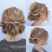 25 Cute Easy Updos For Short Hair 2018 2019 On Haircuts On Haircuts Short Hair Updo Curly Hair Styles Naturally Hairdos For Short Hair