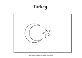 Turkey Flag Colouring Page Flag Coloring Pages Turkey Flag European Flags