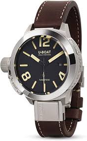 Amazon Com U Boat Classico Automatic Watch Stainless Steel 316l Tungsten 45mm 8093 Watches Watches For Men Wristwatch Men Brown Leather Strap
