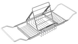 Check spelling or type a new query. Amazon Com Bathtub Caddy Tray Stainless Steel Tub Caddy With Extending Sides And Book Holder Newest Design Home Amp Bathtub Tray Bathtub Caddy Steel Tub