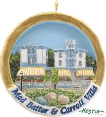 Sculpted Ornament Of Mad Batter Restaurant Bar And Carroll Villa Hotel In Cape May New Jersey By Hesti Custom Ornament Customized Gifts Anniversary Getaways