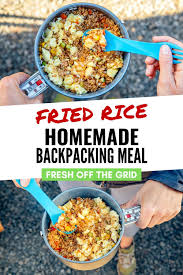 Backpacking Fried Rice Recipe Hiking Food Vegan Backpacking Food Backpacking Food