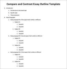 Compare And Contrast Essay Outline Template Essay Outline Essay Outline Template Compare And Contrast