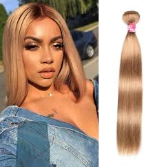 Amazon.com : New Year Promotion Peruvian Virgin Remy Hair 10A 27# Honey  Blonde Silky Straight Human Hair One Bundle 16inch Dark Blonde Thick Full  Human Hair Bundles : Beauty & Personal Care