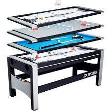 Espn 72 4 In 1 Swivel Combo Game Table Accessories Included Walmart Com Diy Desk Pool Table Dimensions Boat Furniture